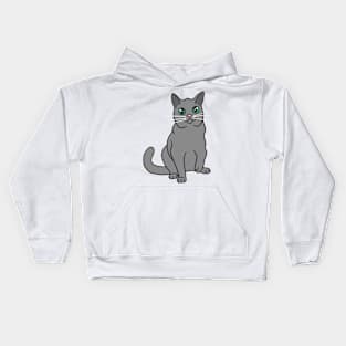 Rambunctious Russian Blue Kids Hoodie